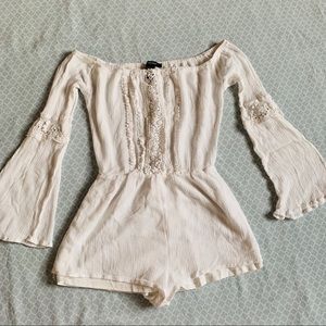 white lace romper
